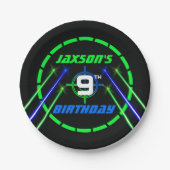 Laser Tag Birthday Party Food Pappteller (Vorderseite)