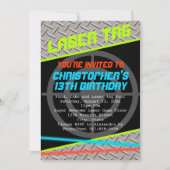 Laser Tag Custom Boys Geburtstagspartei Einladung (Vorderseite)