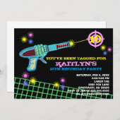 Laser Tag Custom Geburtstagsparty Einladungs-Girl Einladung (Vorne/Hinten)