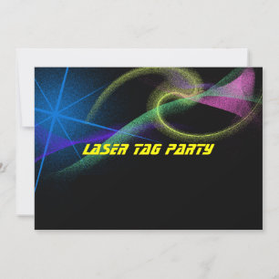 Laser-Tag, farbenfroh, Geburtstagsparty Einladung