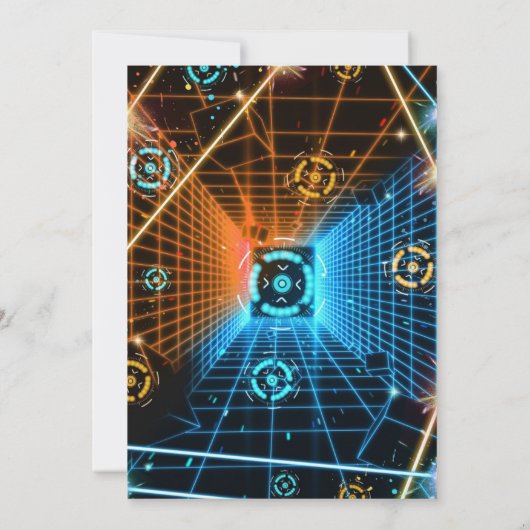 Laser Tag Game Birthday Party Einladung (Rückseite)