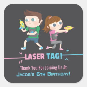 Laser Tag Game Kids Danke Stickers