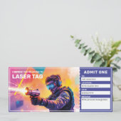 Laser Tag Geschenkgutschein Einladung (Stehend Vorderseite)