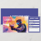 Laser Tag Geschenkgutschein Einladung (Vorne/Hinten)