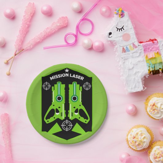 Laser-Tag-Kampfeinsatz Kinder Pappteller (Party)