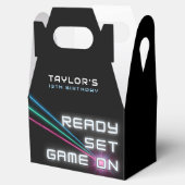 Laser Tag Neon Birthday Party Geschenkschachtel (Geöffnet)