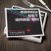 Laser Tag Neon Birthday Party Serviette