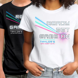 Laser Tag Neon Game On Partys Tri-Blend Shirt