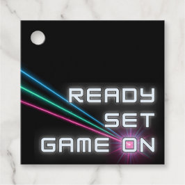 Laser Tag Neon Geburtstagsparty Danke Geschenkanhänger