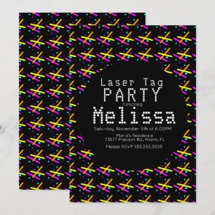 Laser Tag Neon-Glow-in-the-Dark-Konfetti Unisex Einladung