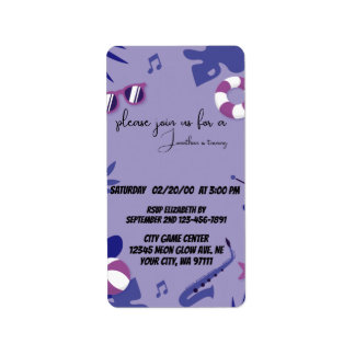 Laser Tag Neon Green und Blue Beams Geburtstagspar Adressaufkleber