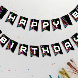 Laser Tag Neon Light Geburtstagsparty Wimpelkette