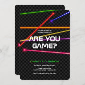 Laser-Tag-Party Einladung (Vorne/Hinten)