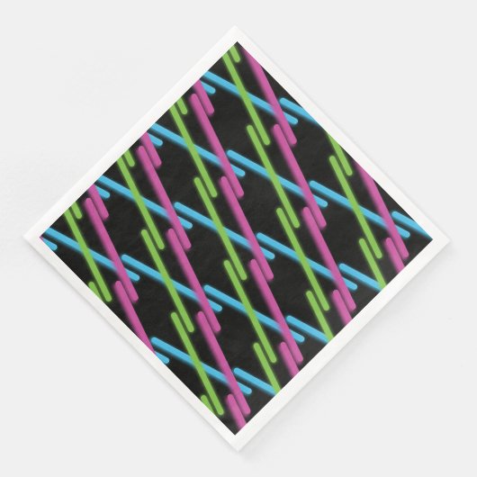 Laser Tag Party Neon Serviette (Ecke)