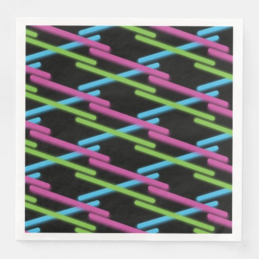 Laser Tag Party Neon Serviette (Vorderseite)
