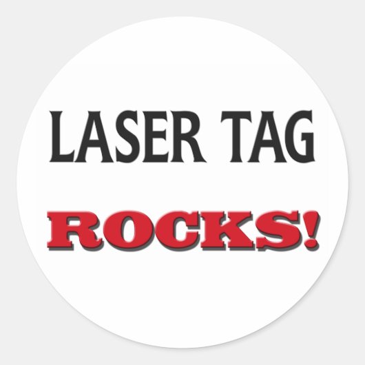 Laser-Tag-Rocks Runder Aufkleber (Vorderseite)