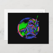 Laser Tag Sloth Postkarte (Vorne/Hinten)