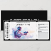 Laser Tag Ticket  Einladung (Vorne/Hinten)