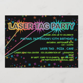 Laser-Umbau-Geburtstags-Party Einladung