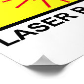 LASER-Warnung Poster (Ecke)