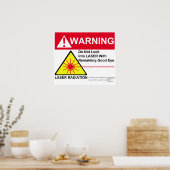 LASER-Warnung Poster (Küche)