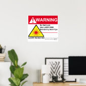 LASER-Warnung Poster (Heimbüro)