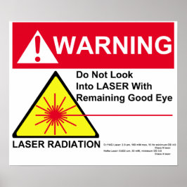 LASER-Warnung Poster