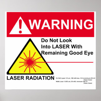 LASER-Warnung Poster