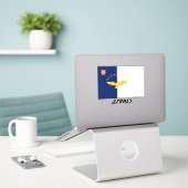 Laseraufkleber für Azoren Aufkleber (Laptop auf Schreibtisch)