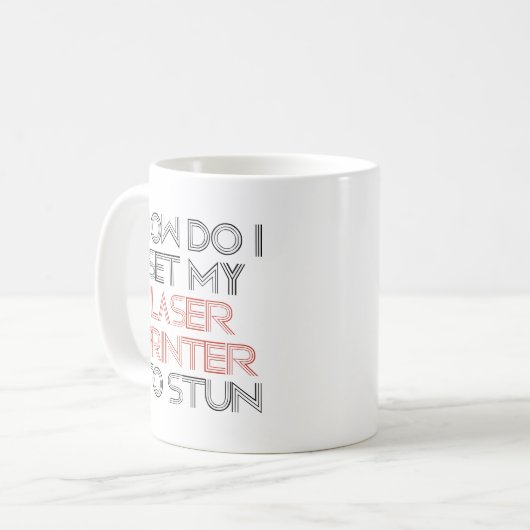 Laserdrucker Kaffeetasse (Vorderseite Links)
