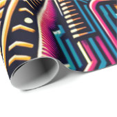 Lasergitter und Sci-Fi-Designs Geschenkpapier (Rolleneckpunkt)