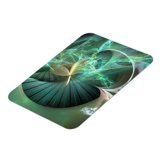 Laserlichtanzeige über grüner Diskette Magnet (Linke Seite)