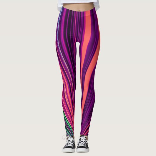 Laserlichter Leggings rosa und Lila (Vorderseite)