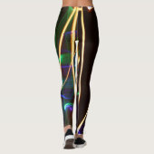 Laserlichtlinien Grafik Leggings (Rückseite)