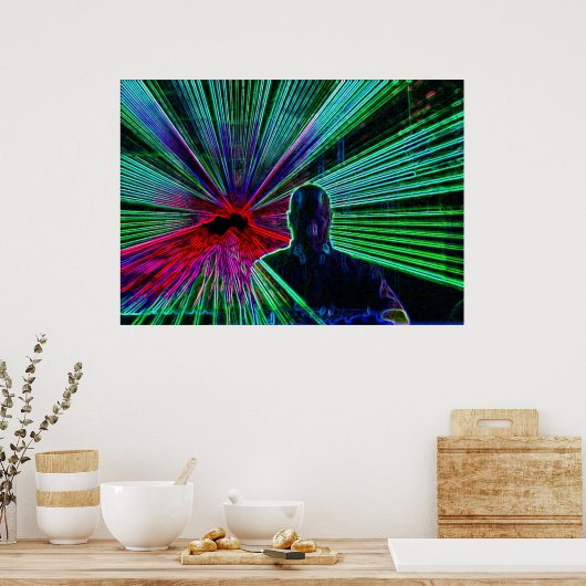 Lasers auf DJ Poster (Küche)