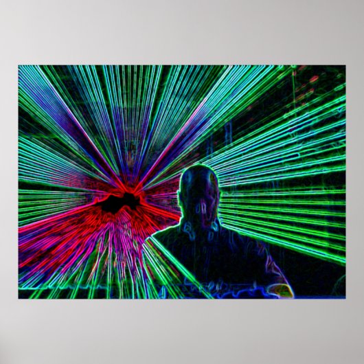Lasers auf DJ Poster (Vorne)
