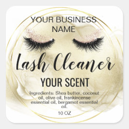 lasersauberes goldfarbenes Rosa, klassisches Quadr Quadratischer Aufkleber