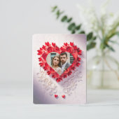 Laserschneiden rotes Papier Herz Save the Date Ein Einladung (Stehend Vorderseite)