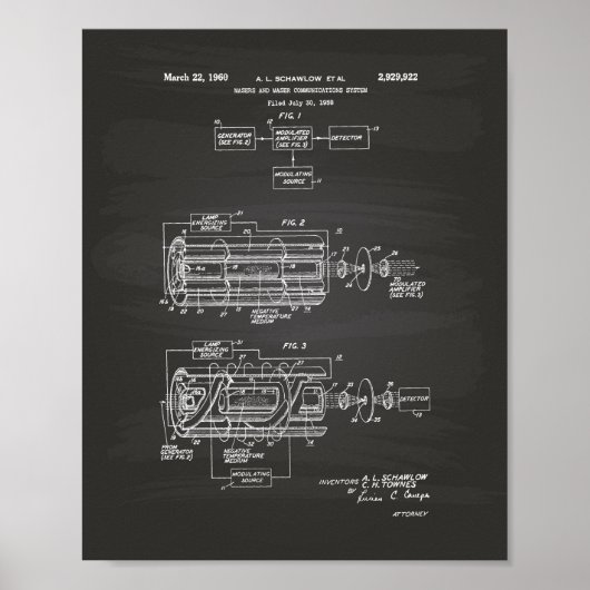 Lasersystem 1960 Patentenkabine Poster (Vorne)
