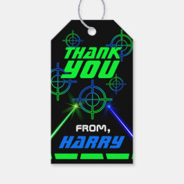 Lasertag Neon Green und Blue Beams Fevor Tags Geschenkanhänger