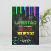 Lasertag-Party Einladung (Stehend Vorderseite)