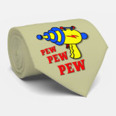 Laserwaffe Pew Pew Pew Krawatte Schlips (Gerollt)