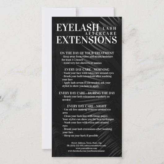 Lash Aftercare Black Eyelash Shadow Gradient Mesh Dankeskarte (Vorderseite)