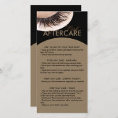 Lash Aftercare Curly Lashes Black & Brown Dankeskarte (Vorne/Hinten)