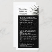 Lash Aftercare Curry Lashes Weiß und Schwarz Dankeskarte (Vorne/Hinten)