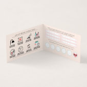 Lash Aftercare Instructions & Appointment Loyalty Visitenkarten (Innenseite)