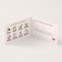 Lash Aftercare Instructions & Appointment Loyalty Visitenkarten