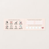 Lash Aftercare Instructions & Appointment Loyalty Visitenkarten (Innenseite Aufgefaltet)
