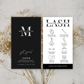 Lash Aftercare Instructions Minimalistisches Logo Visitenkarte