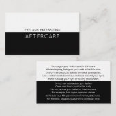 Lash Aftercare Instructions Visitenkarte (Vorne/Hinten)